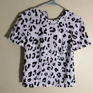 Warehouse Light Pink Animal Print Blouse 2